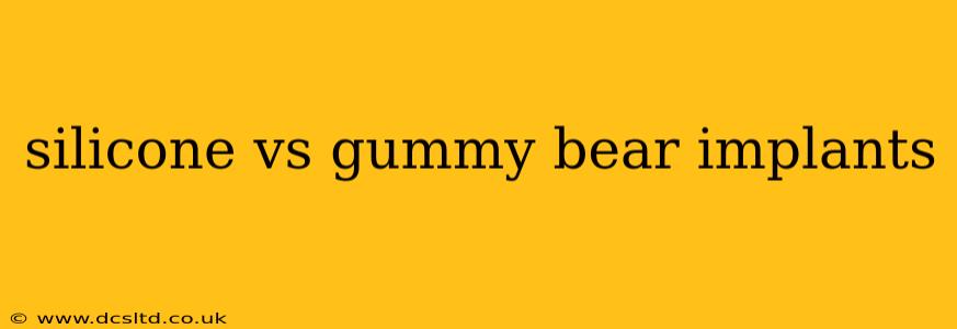 silicone vs gummy bear implants