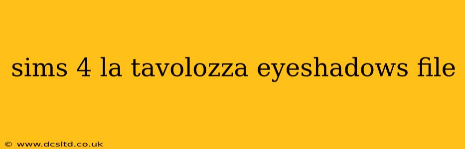 sims 4 la tavolozza eyeshadows file