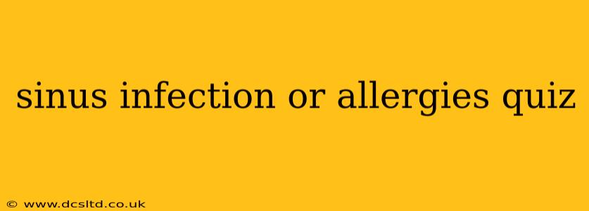 sinus infection or allergies quiz