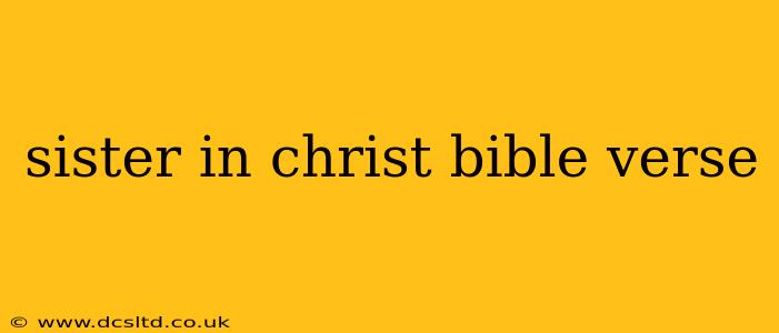 sister in christ bible verse