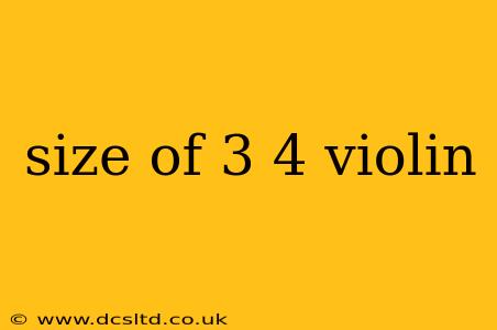 size of 3 4 violin