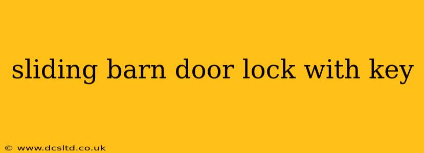 sliding barn door lock with key