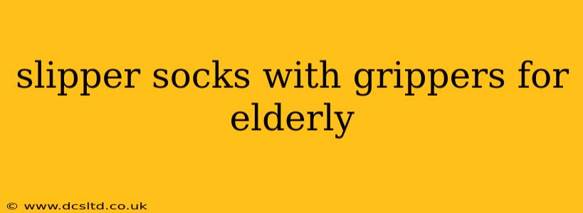 slipper socks with grippers for elderly