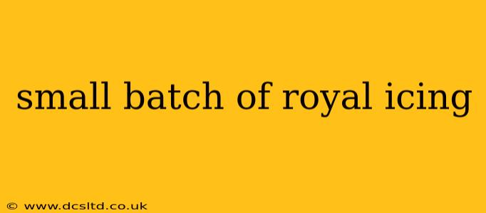 small batch of royal icing