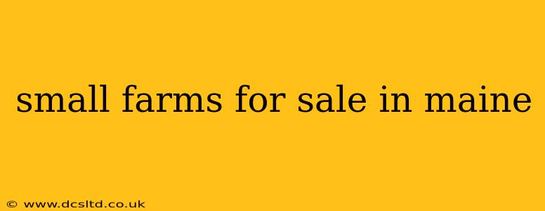 small farms for sale in maine