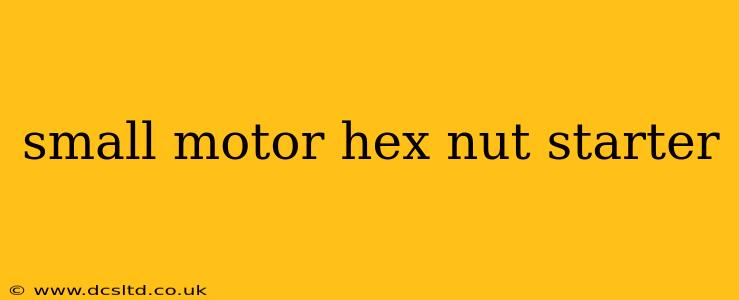 small motor hex nut starter