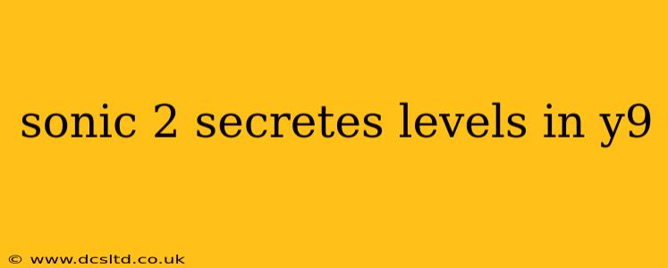 sonic 2 secretes levels in y9