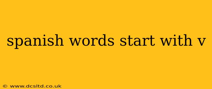 spanish words start with v