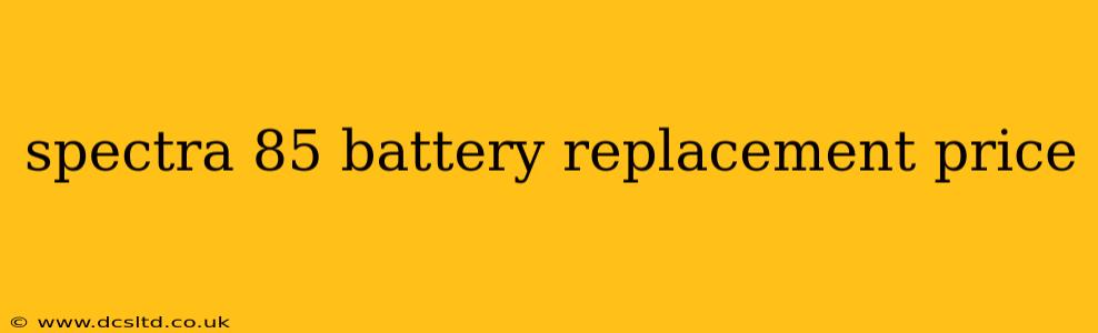 spectra 85 battery replacement price