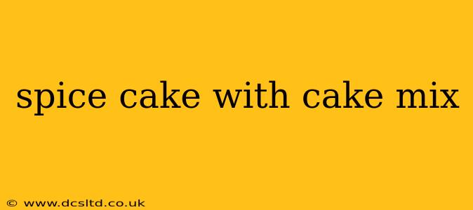 spice cake with cake mix
