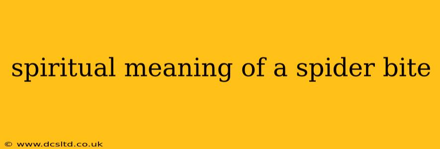 spiritual meaning of a spider bite