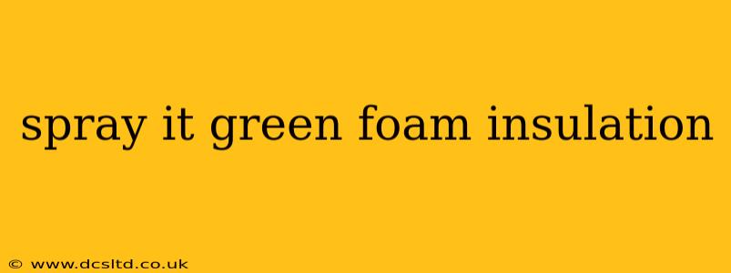 spray it green foam insulation