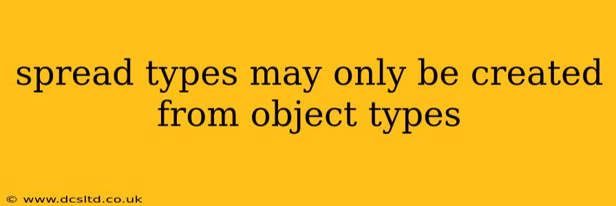 spread types may only be created from object types