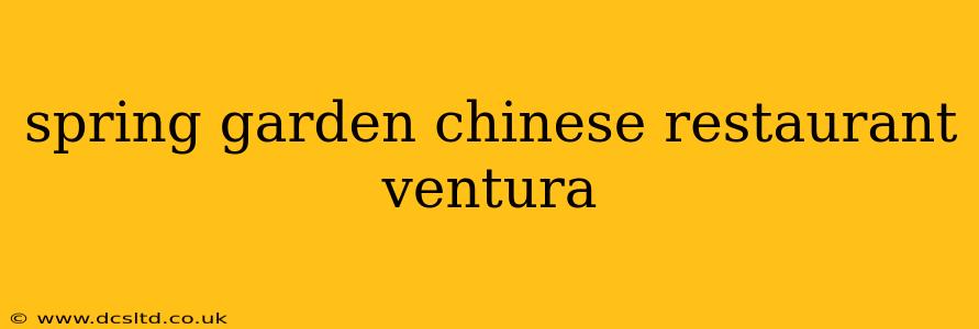 spring garden chinese restaurant ventura