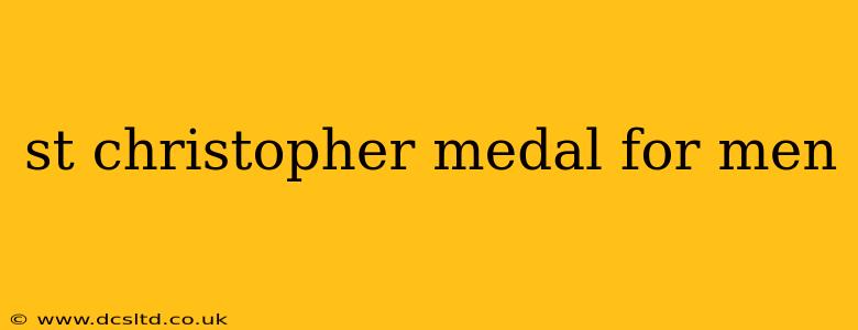 st christopher medal for men