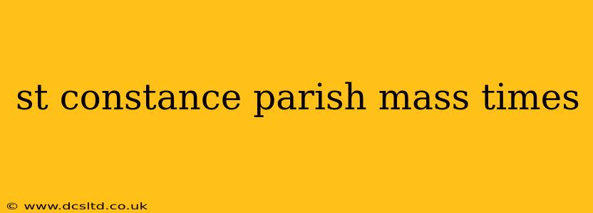 st constance parish mass times