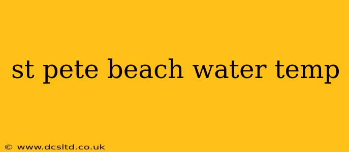 st pete beach water temp