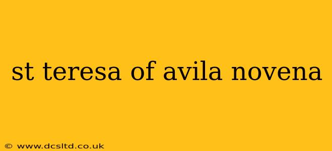 st teresa of avila novena
