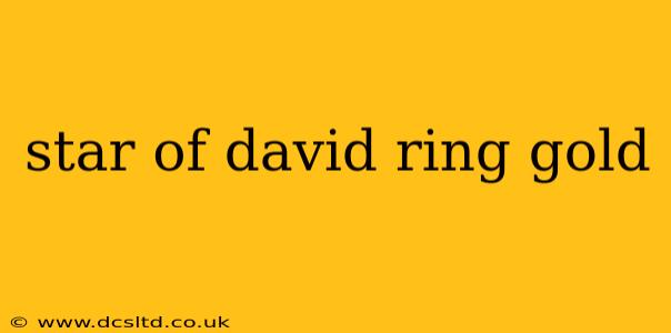 star of david ring gold