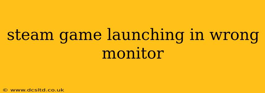 steam game launching in wrong monitor
