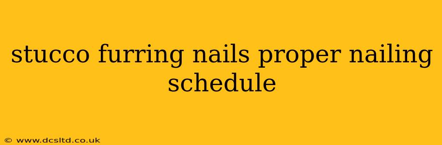 stucco furring nails proper nailing schedule