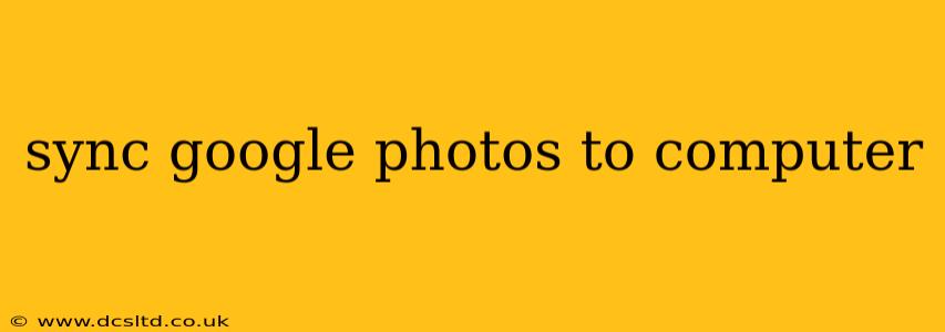 sync google photos to computer