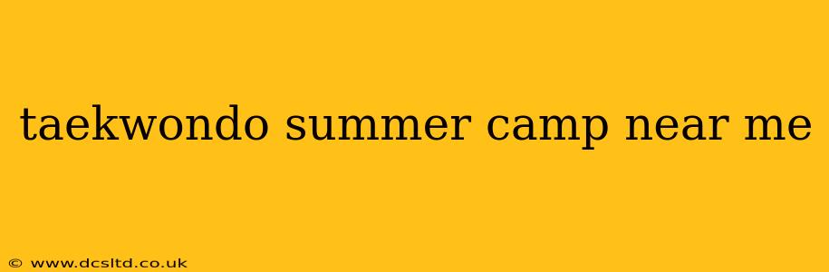 taekwondo summer camp near me