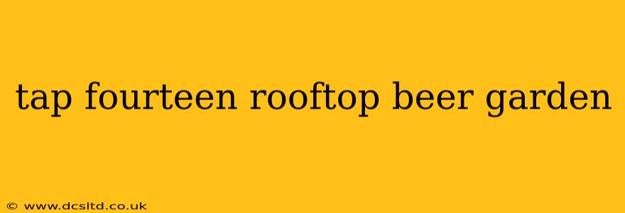 tap fourteen rooftop beer garden