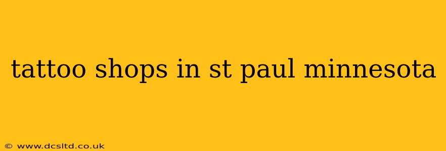 tattoo shops in st paul minnesota