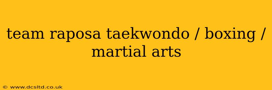 team raposa taekwondo / boxing / martial arts