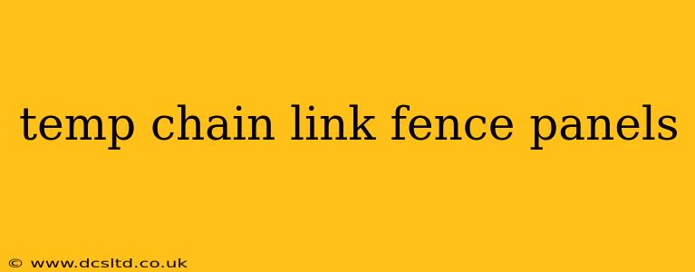 temp chain link fence panels