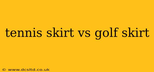 tennis skirt vs golf skirt
