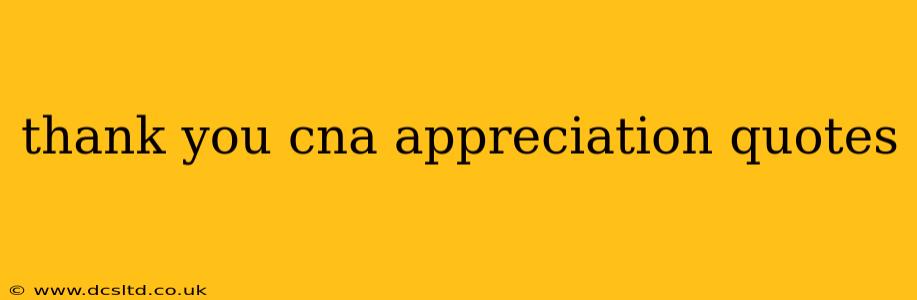 thank you cna appreciation quotes