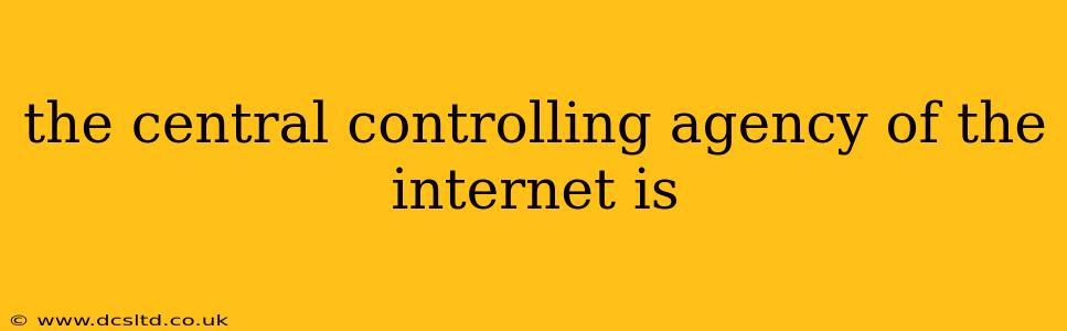 the central controlling agency of the internet is