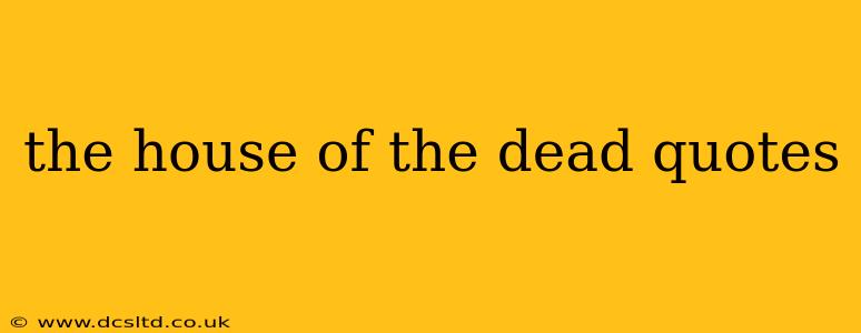 the house of the dead quotes