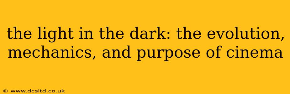 the light in the dark: the evolution, mechanics, and purpose of cinema