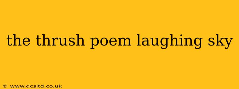 the thrush poem laughing sky