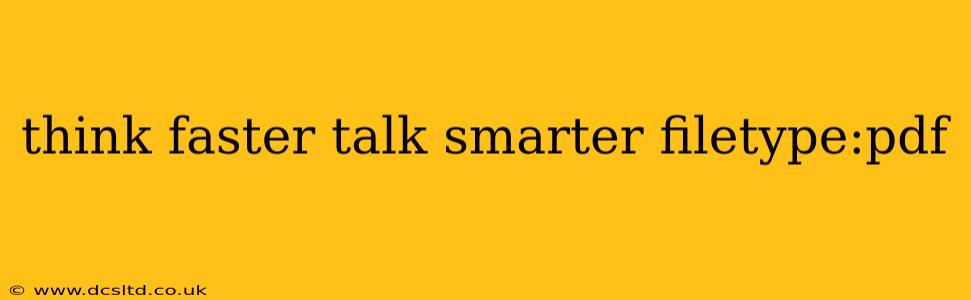 think faster talk smarter filetype:pdf