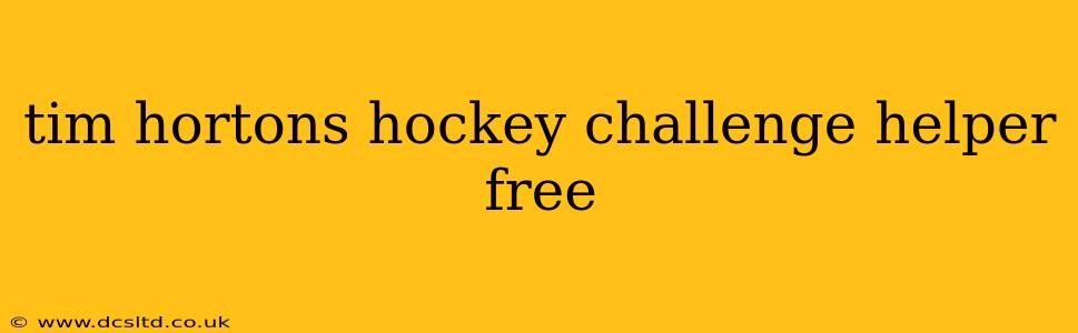 tim hortons hockey challenge helper free