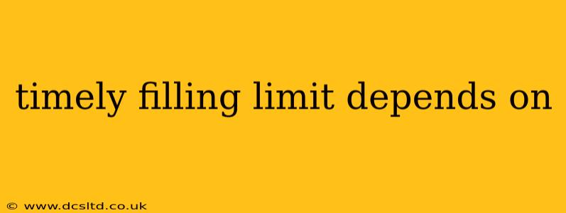 timely filling limit depends on