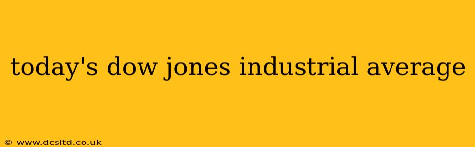 today's dow jones industrial average