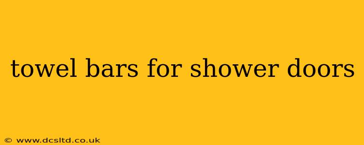 towel bars for shower doors