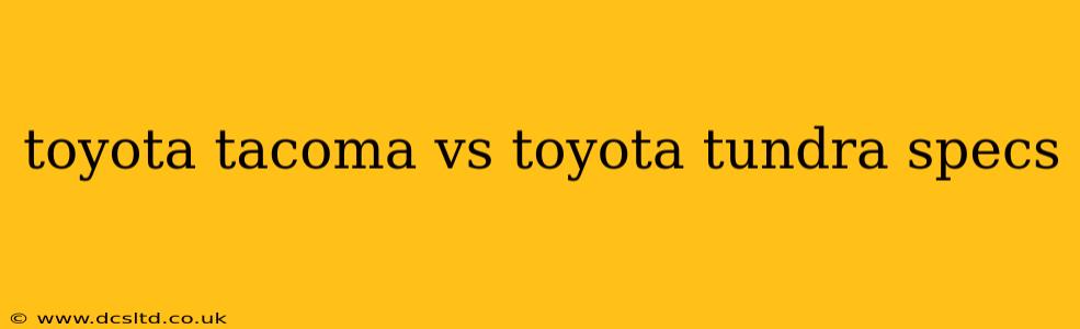 toyota tacoma vs toyota tundra specs