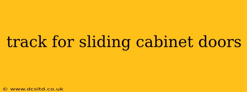 track for sliding cabinet doors