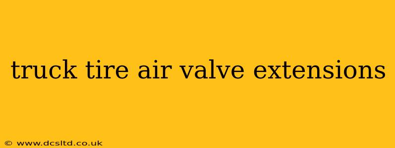 truck tire air valve extensions