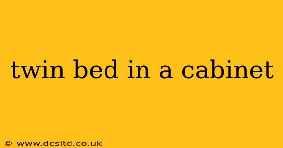 twin bed in a cabinet