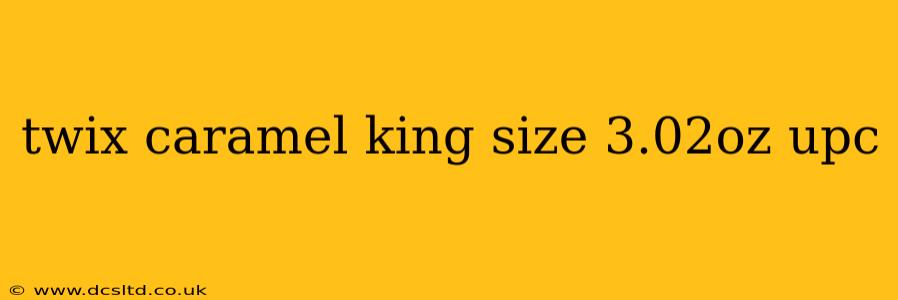 twix caramel king size 3.02oz upc