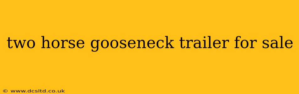 two horse gooseneck trailer for sale