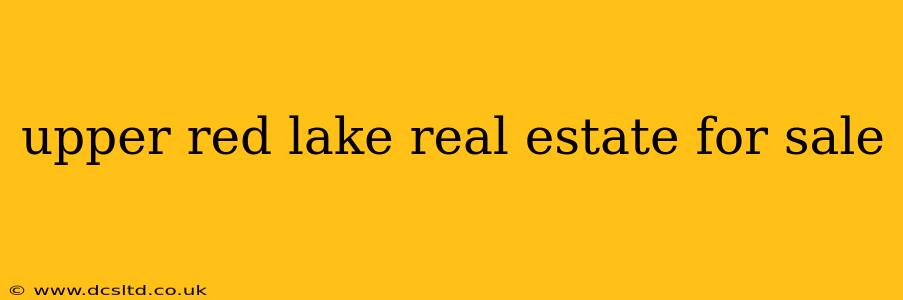 upper red lake real estate for sale