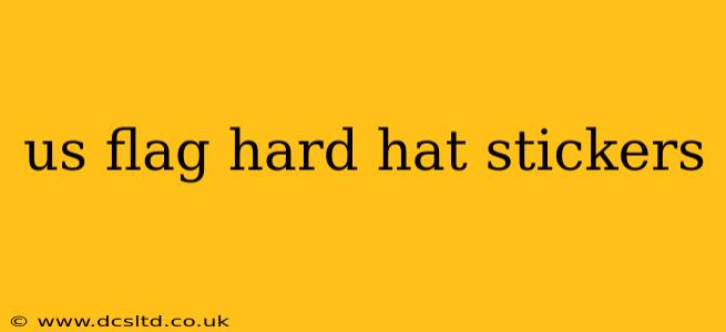 us flag hard hat stickers
